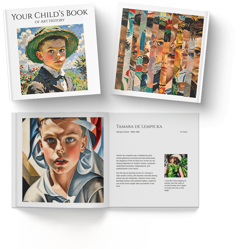 Personalized art history book preview
