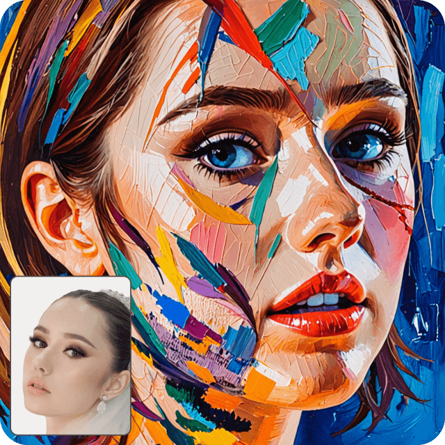 Portrait in the style of Vincent van Gogh