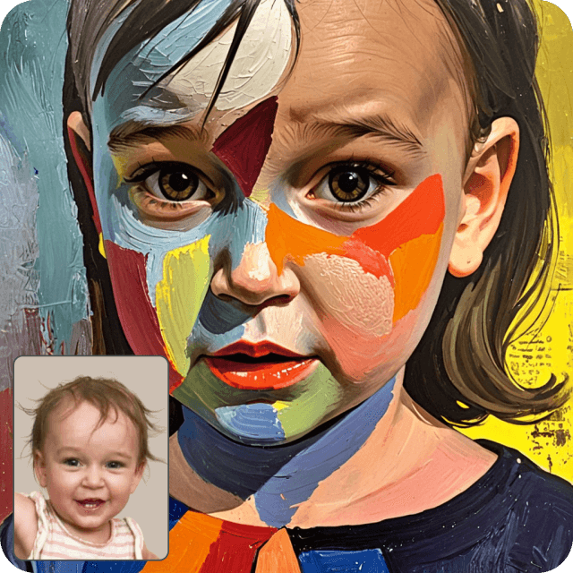 Portrait in the style of Andy Warhol